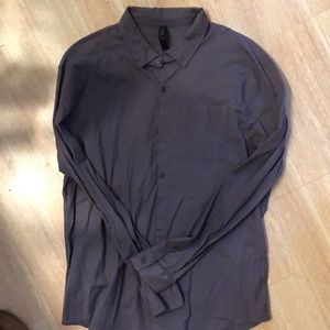 Commission Long Sleeve Lululemon XXL Like New Dark Purple Collared Shirt